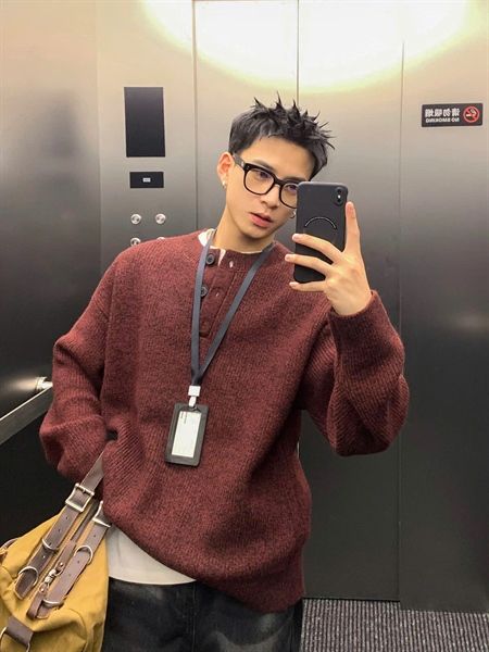  [ẢNH THẬT] Áo Len Dài Tay Nam Nữ Cúc Cổ Trơn 6626 