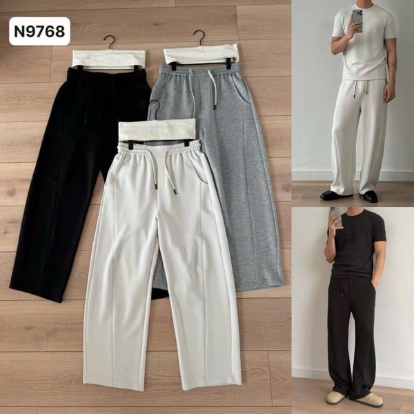  Quần Nỉ Suông QC 9768 Trơn 