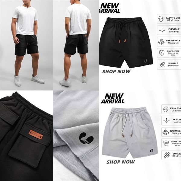  HĐ Short Nỉ Defoxx Trơn 