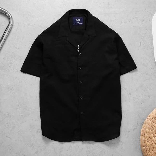  HĐ SM NT Đũi KAF Cổ Vest Trơn 