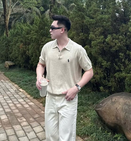  Polo Len QC M9097 Logo Ngựa 