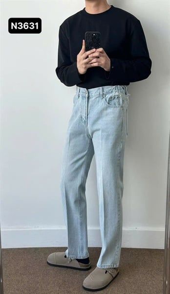  Jean Ống Đứng QC XT N3631 Trơn 