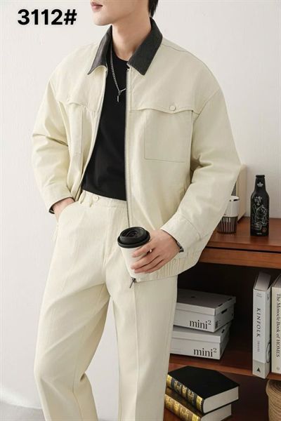  [ẢNH THẬT] Áo Khoác Jean Nam Phối Cổ Nhung 3112 