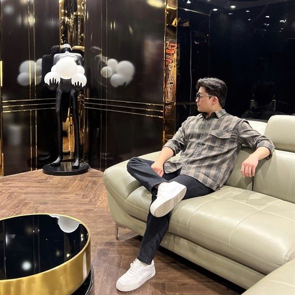  [ẢNH THẬT] Sơ Mi Dài Tay Nam Kẻ Caro 8106 