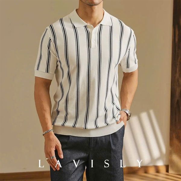  Polo Len QC 4105 Sọc 