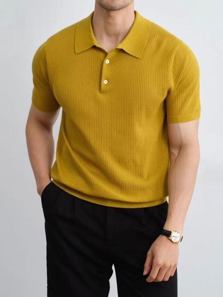  Polo NT Len QC DP5661 Trơn 