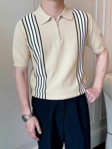  Polo Len QC 4172 Kẻ Sọc 