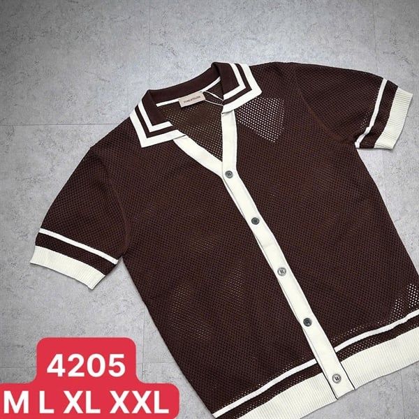  HĐ Polo Len QC 4205 Full Cúc Viền Cổ 