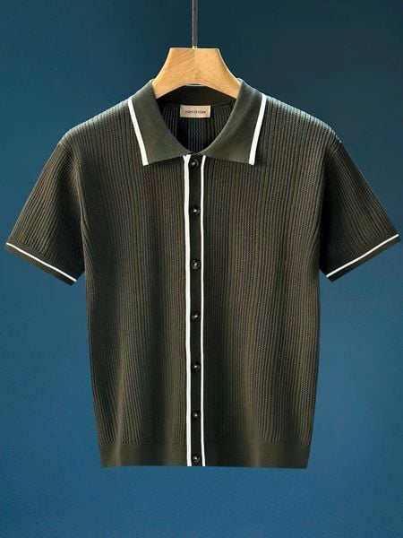  Polo Len QC 3382 Full Cúc 