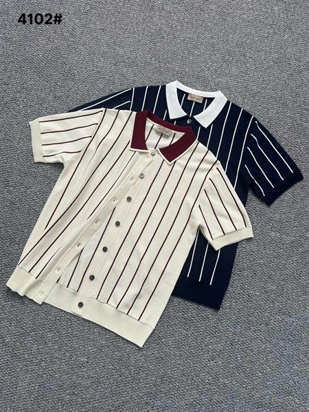  [ẢNH THẬT] Áo Polo Len Nam Ngắn Tay Yomo Kẻ Sọc 4102 