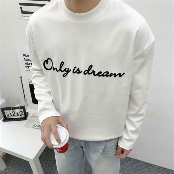  [ẢNH THẬT] Áo Nỉ SWeat Nam Thêu Chữ Ngực 25 