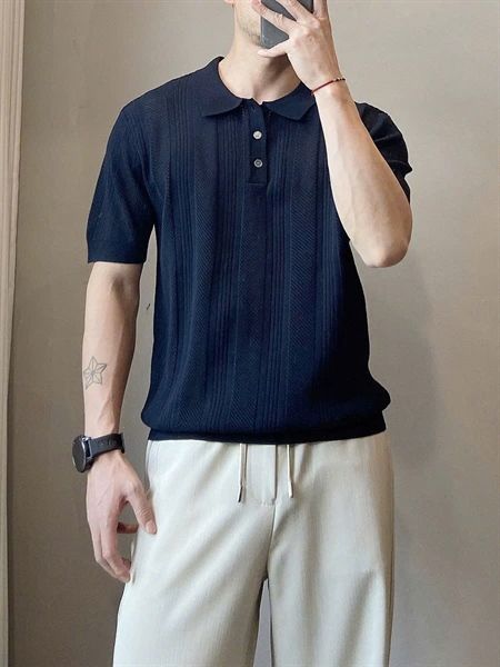  Polo Len QC 3494 Vân Sọc Chìm 