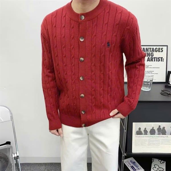  Áo Len QC 6185 Full Cúc Logo Ngựa 