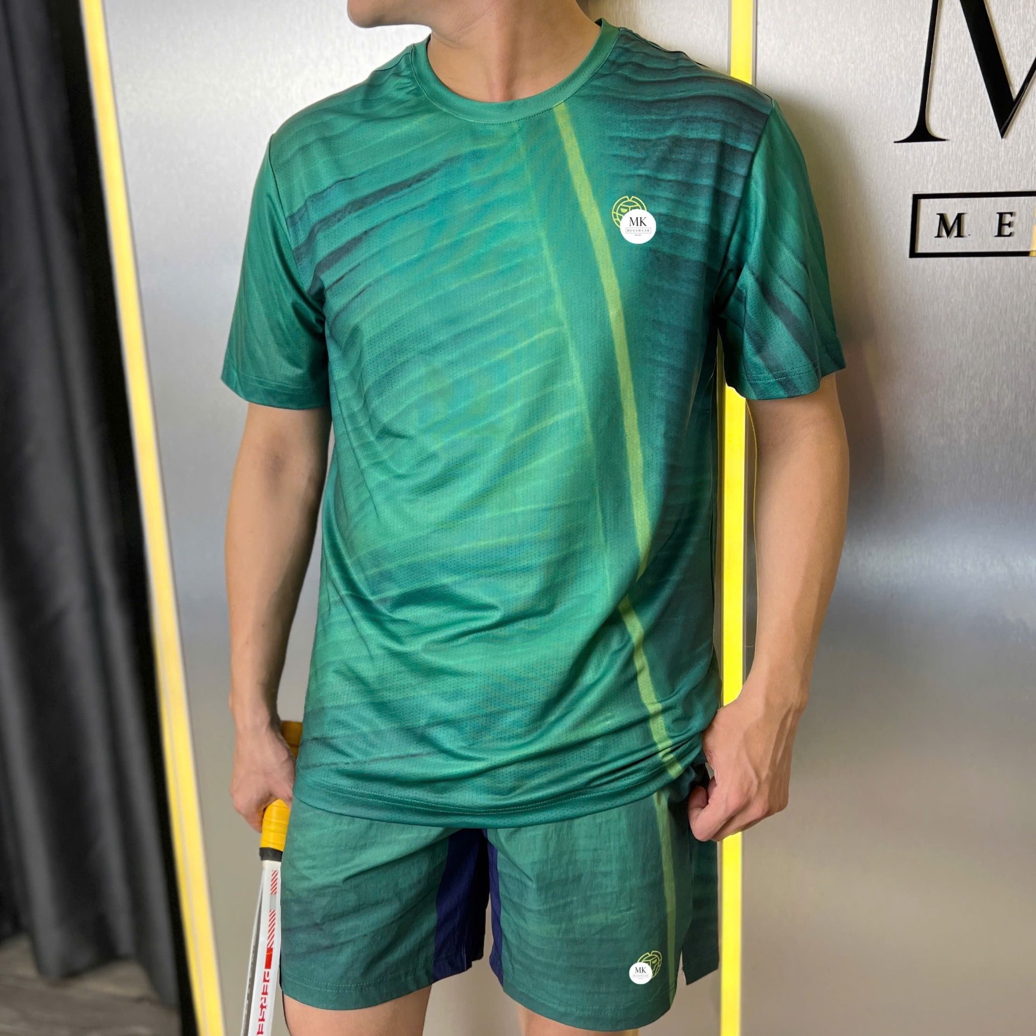  [ẢNH THẬT] Bộ Ngắn Tay Thể Thao Nam Cao Cấp Logo Ngực Phối Màu Loang 25 