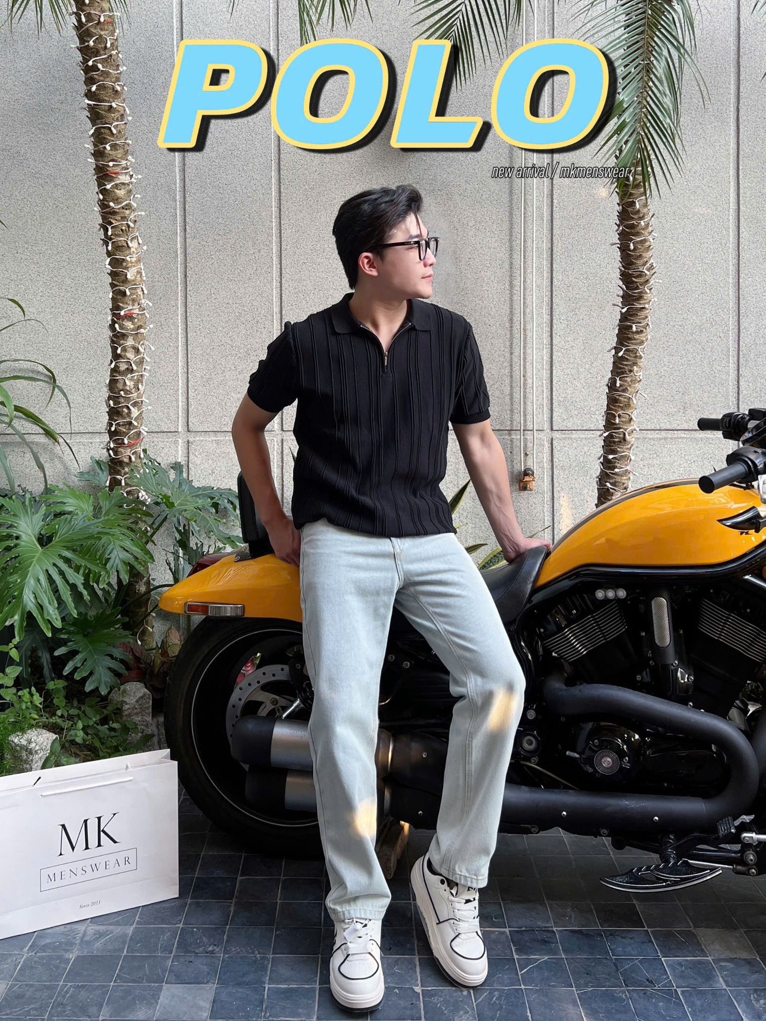  [ẢNH THẬT] Áo Polo Len Nam Ngắn Tay Cao Cấp Trơn Cổ Khoá 