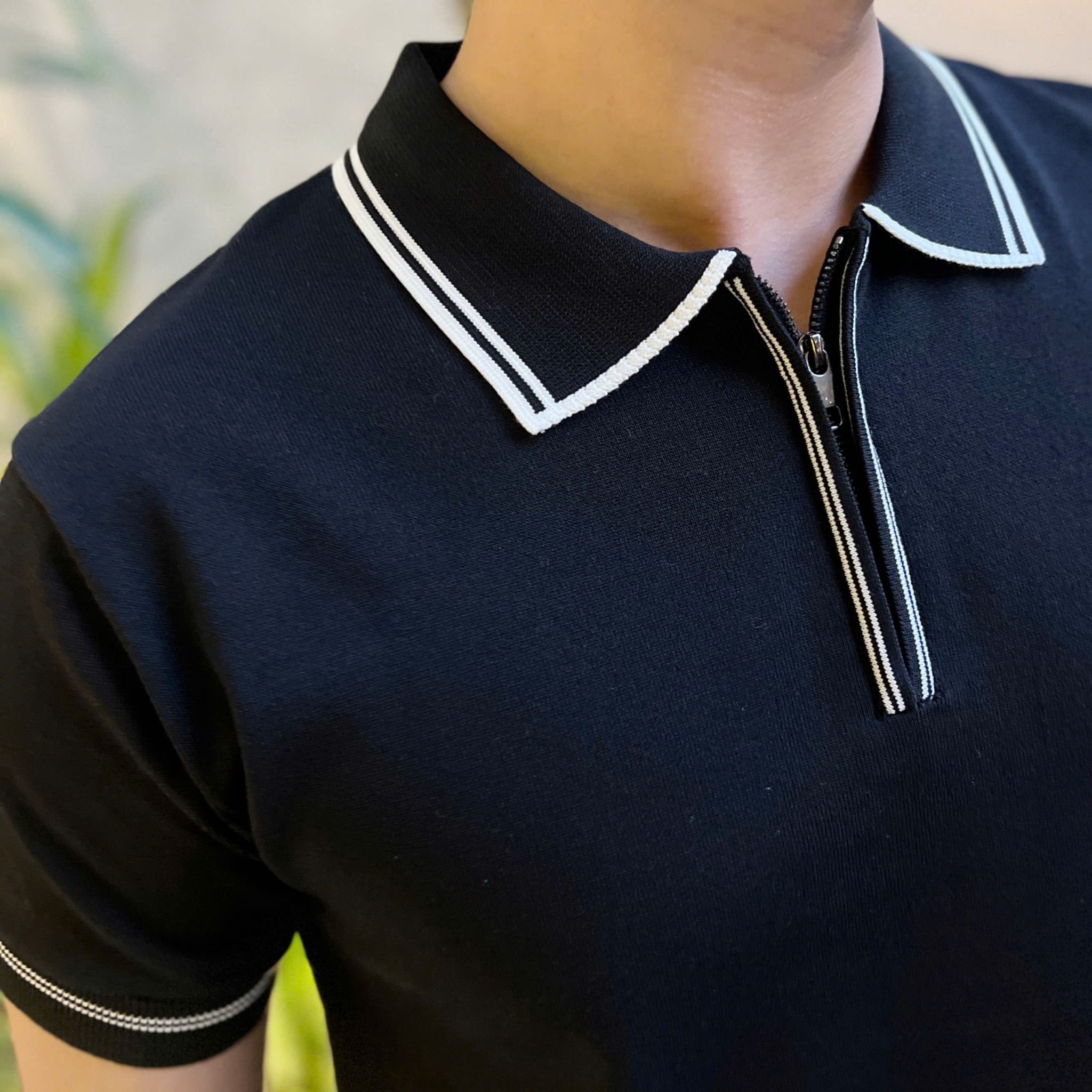  [ẢNH THẬT] Áo Polo Len Nam Ngắn Tay Cao Cấp Cải Cổ Phối Khoá 25 