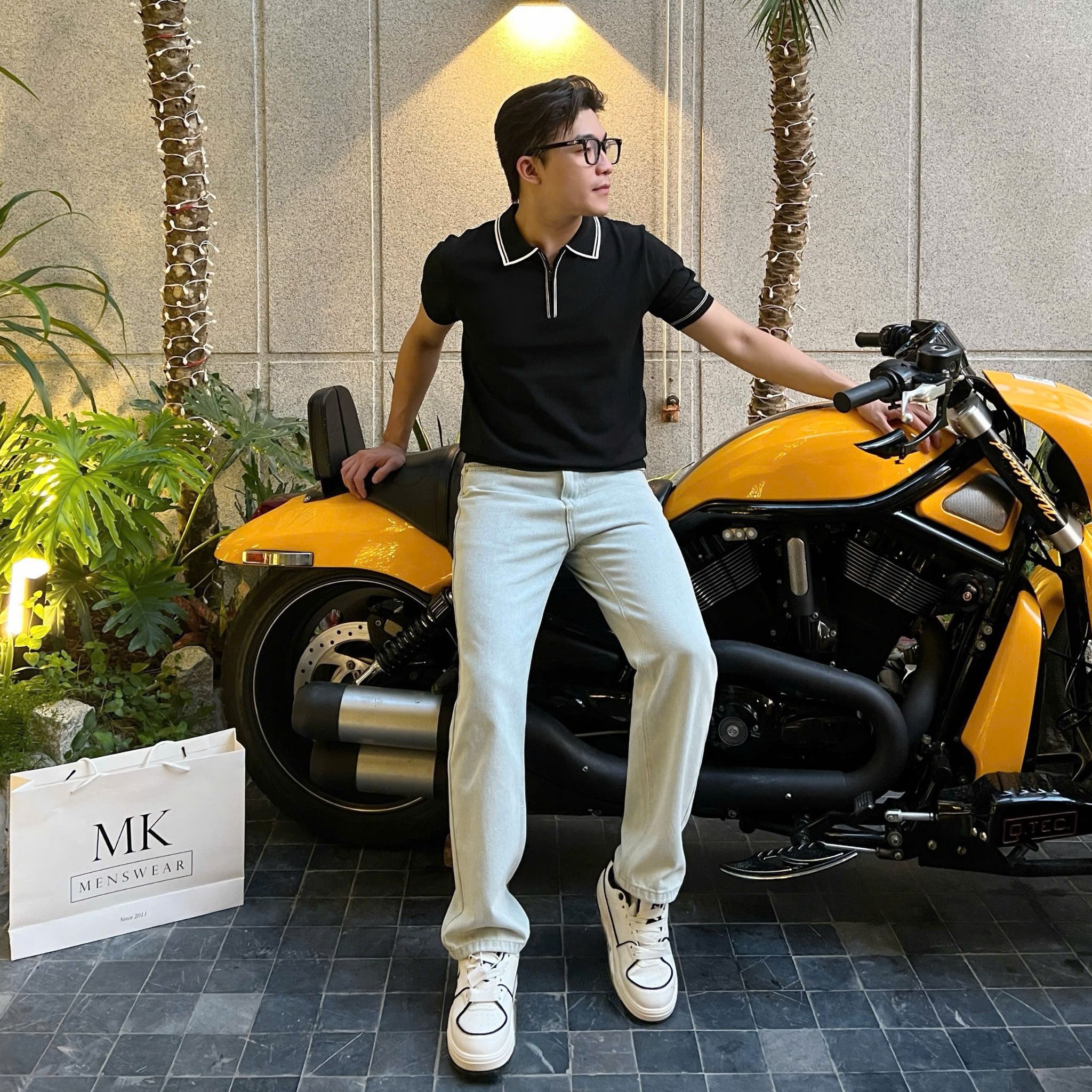  [ẢNH THẬT] Áo Polo Len Nam Ngắn Tay Cao Cấp Cải Cổ Phối Khoá 25 