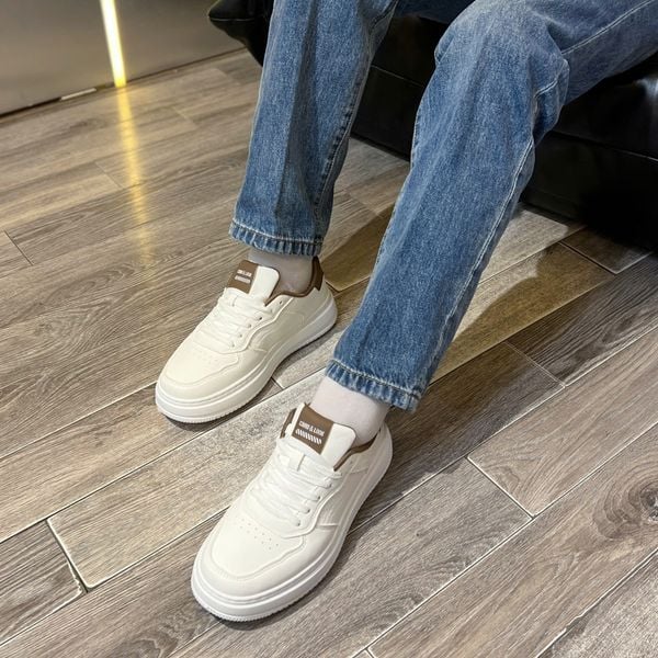  [ẢNH THẬT] Giày Da Nam Cao Cấp Viền Nâu 25 