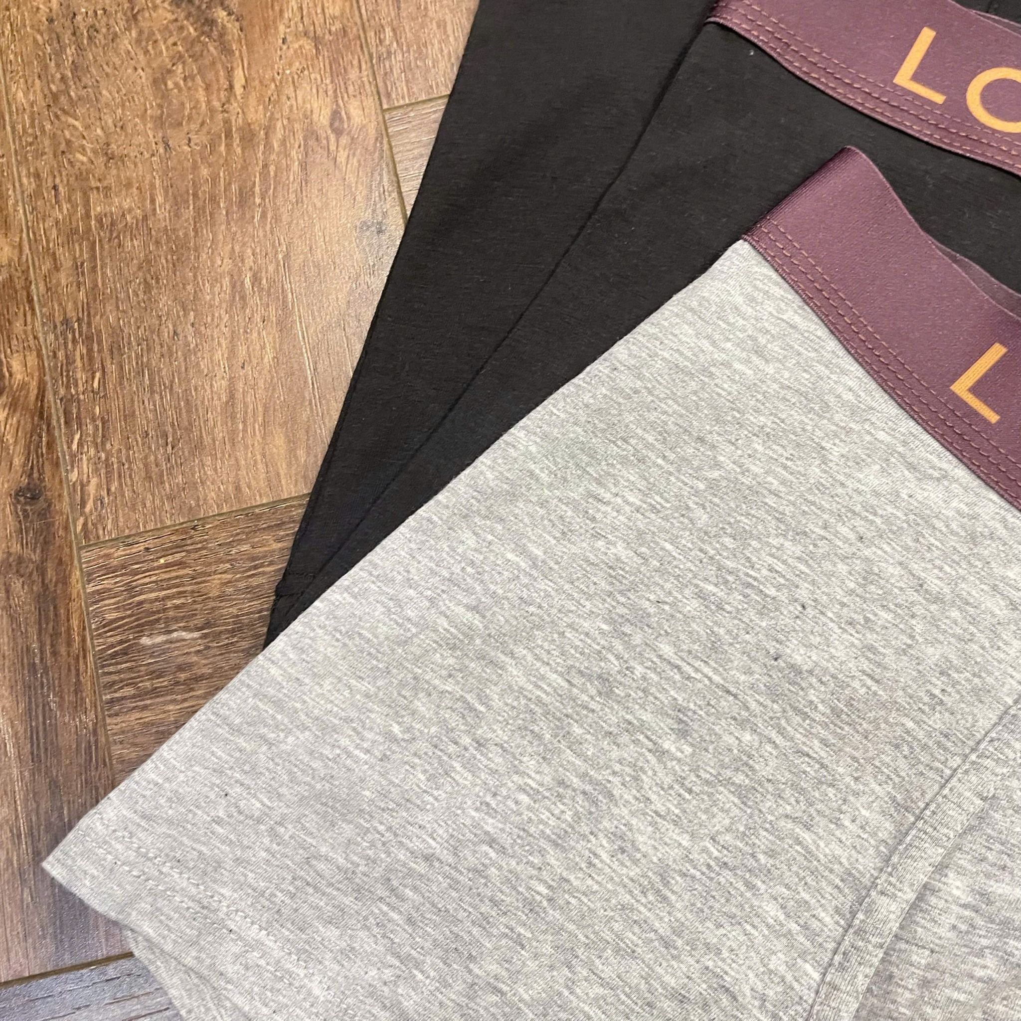  [ẢNH THẬT] Hộp Boxer Nam Cao Cấp Logo Nhỏ Đen - Ghi  25 