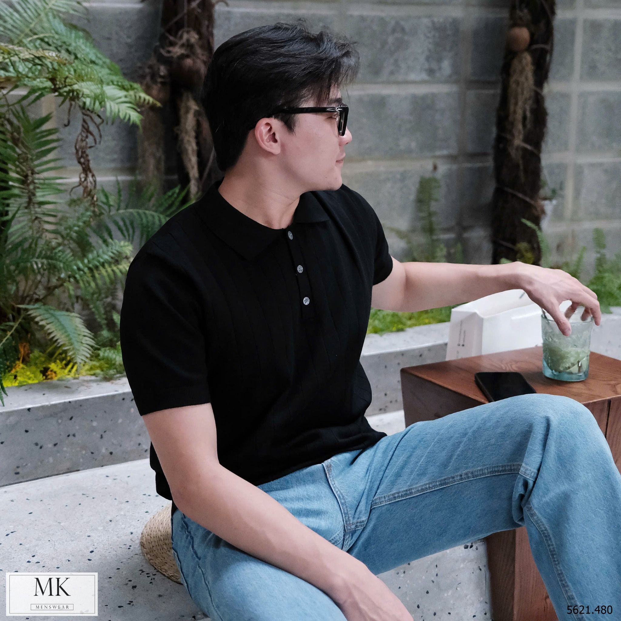  [ẢNH THẬT] Áo Polo Len Ngắn Tay Nam Trơn M5621 