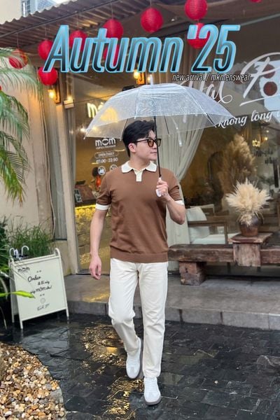  [ẢNH THẬT] Áo Polo Len Ngắn Tay Nam Cao Cấp Cải Cổ Và Tay YOMO 4162 