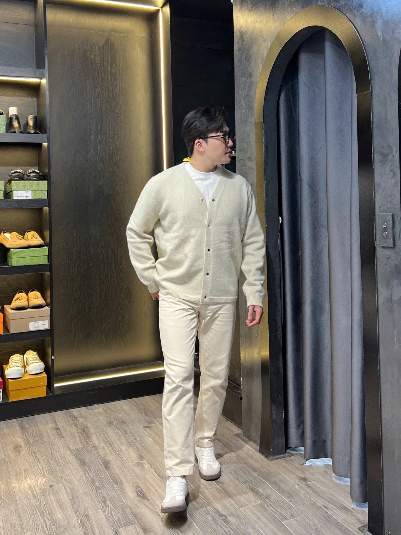  AK Cardigan QC XT M8161 Cúc Bấm 