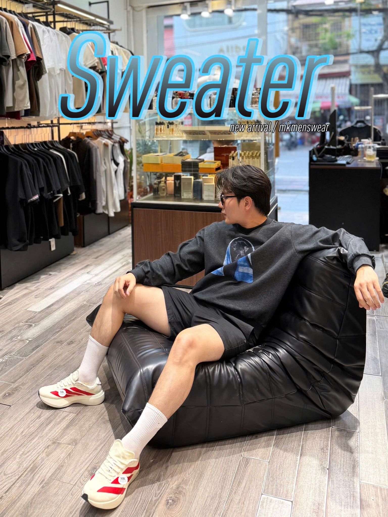  [ẢNH THẬT] Áo Dài Tay Nỉ Nam Hình Chó T8257 