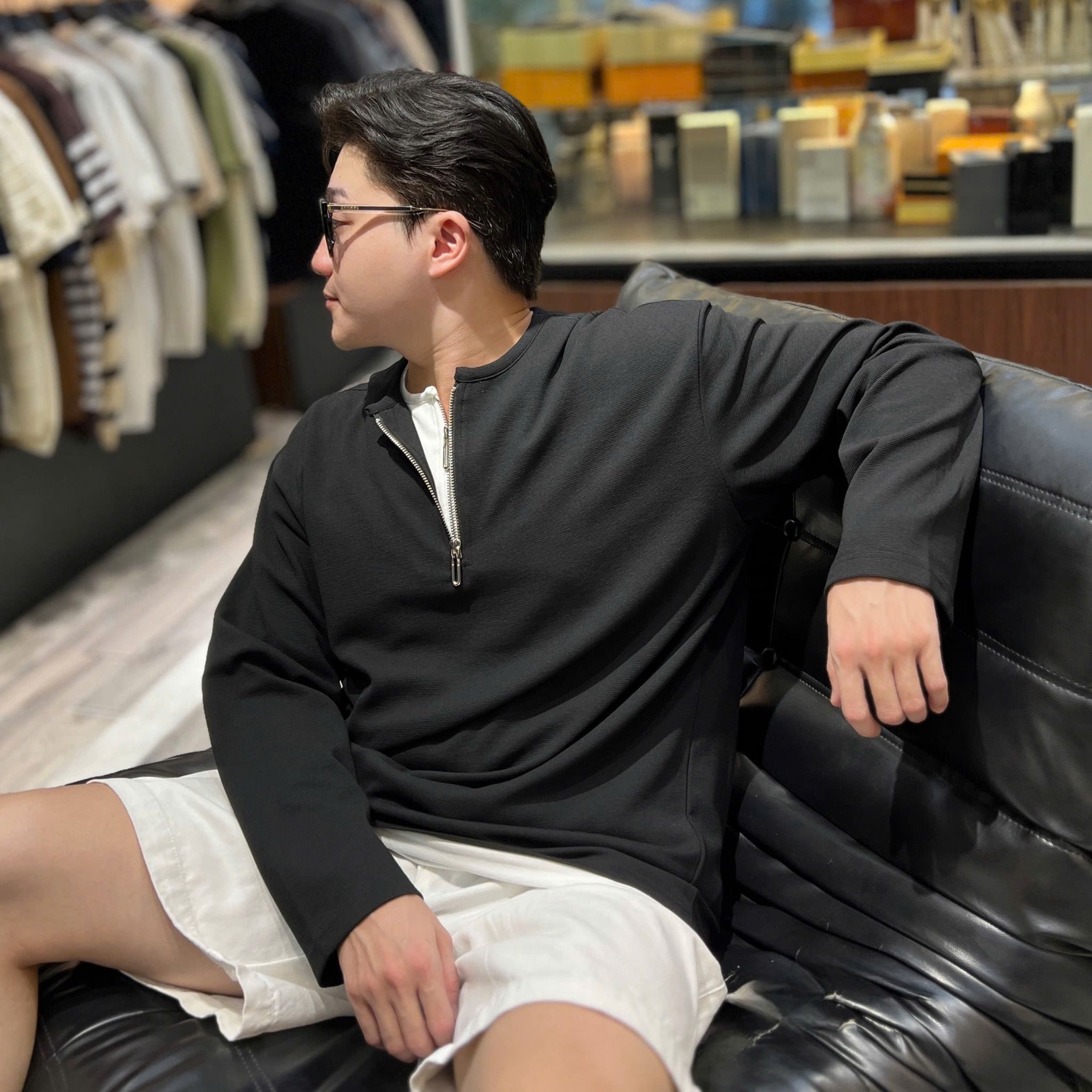  [ẢNH THẬT] Áo Dài Tay Nam Dáng Hàn Cổ Khoá 85005 