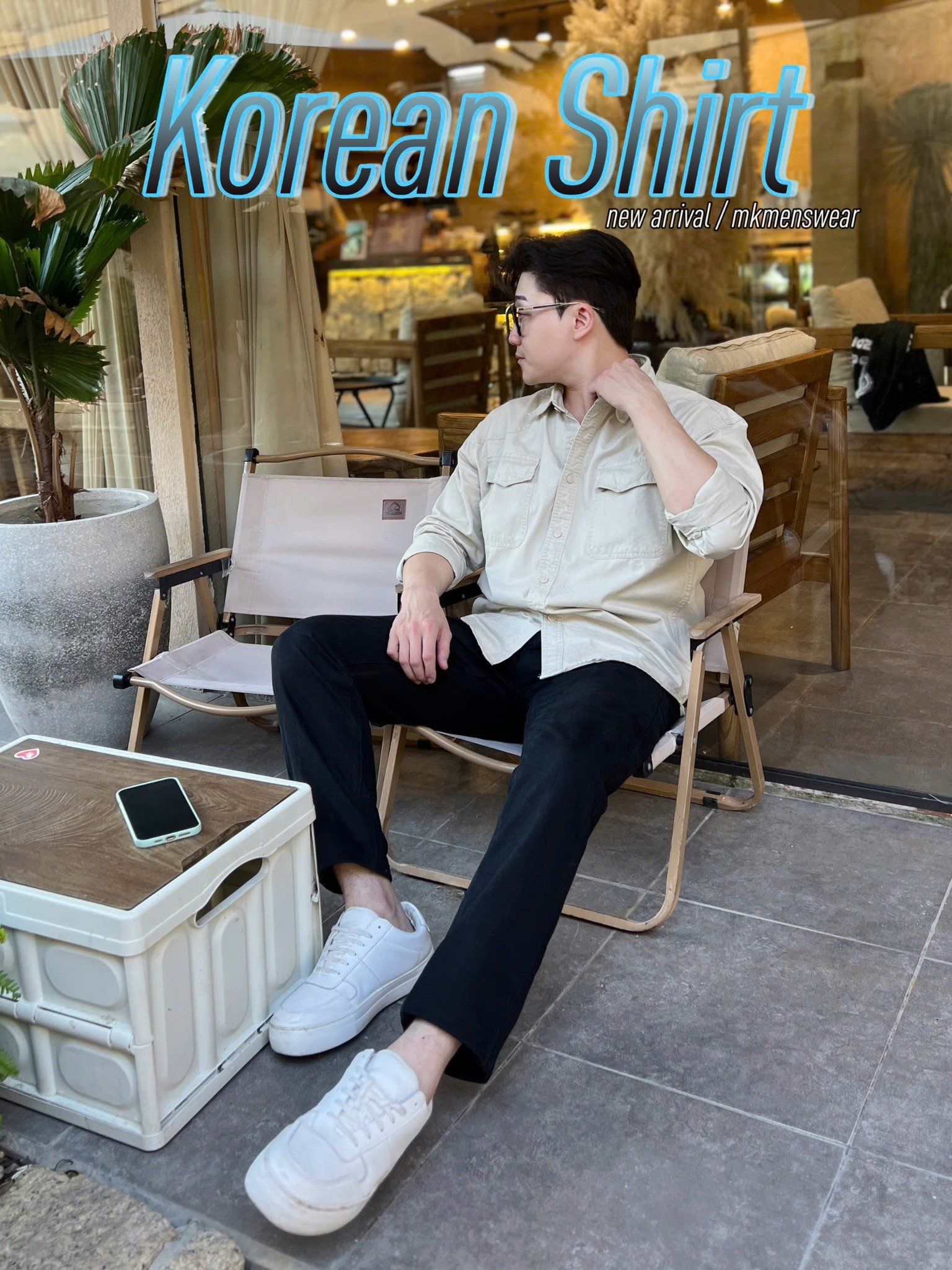  [ẢNH THẬT] Áo Sơ Mi Kaki Dài Tay Nam Túi Ngực 8879 