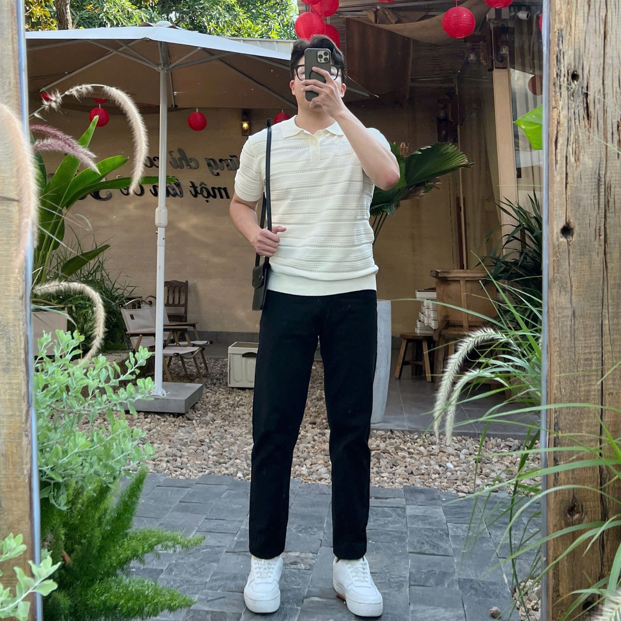  [ẢNH THẬT] Áo Polo Len Nam Ngắn Tay Vân Ngang 4158 