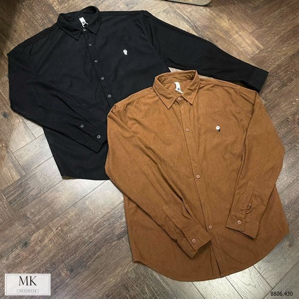  [ẢNH THẬT] Sơ Mi Dài Tay Nam Nhung Logo Ngựa 8806 