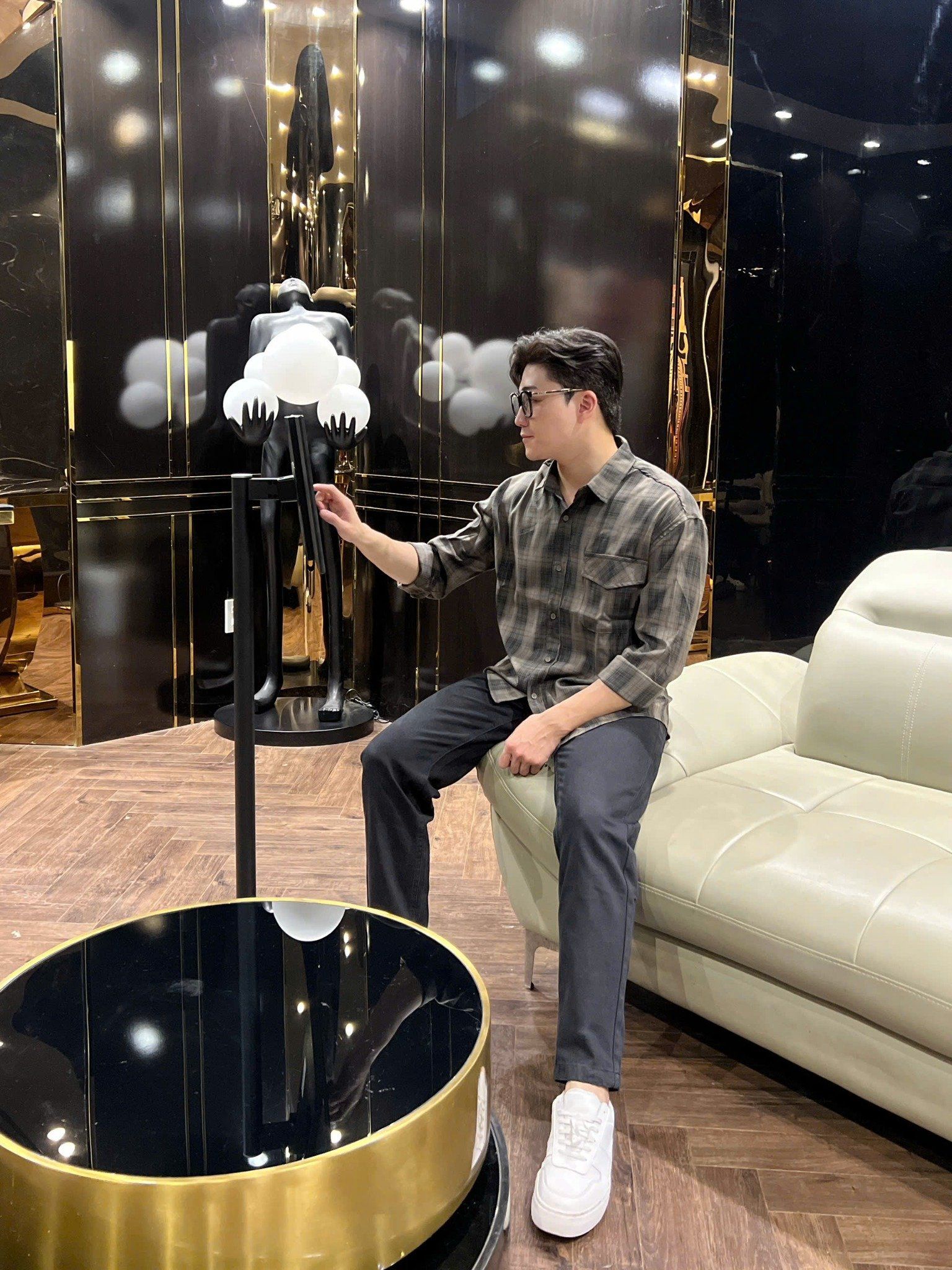  [ẢNH THẬT] Sơ Mi Dài Tay Nam Kẻ Caro 8106 