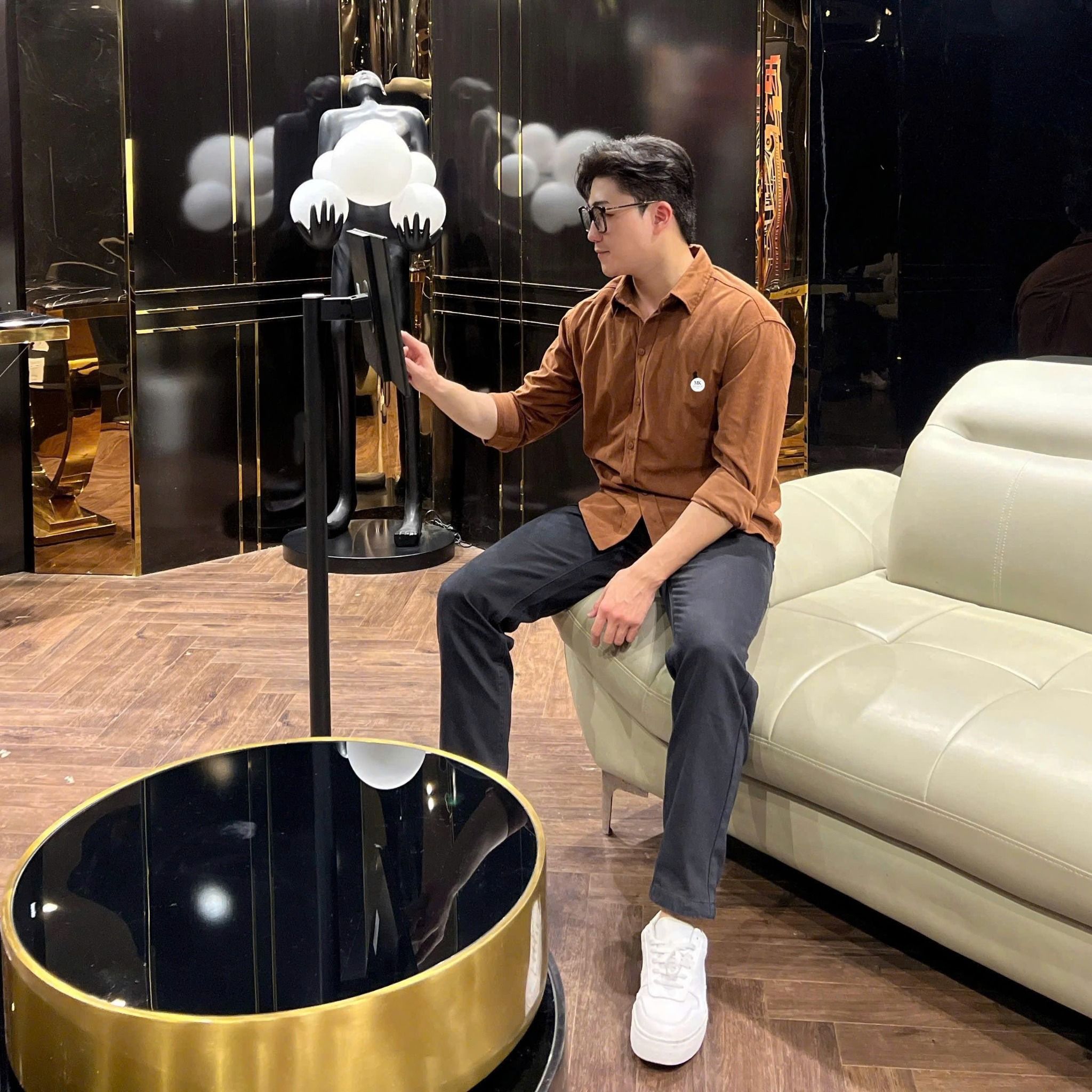  [ẢNH THẬT] Sơ Mi Dài Tay Nam Nhung Logo Ngựa 8806 