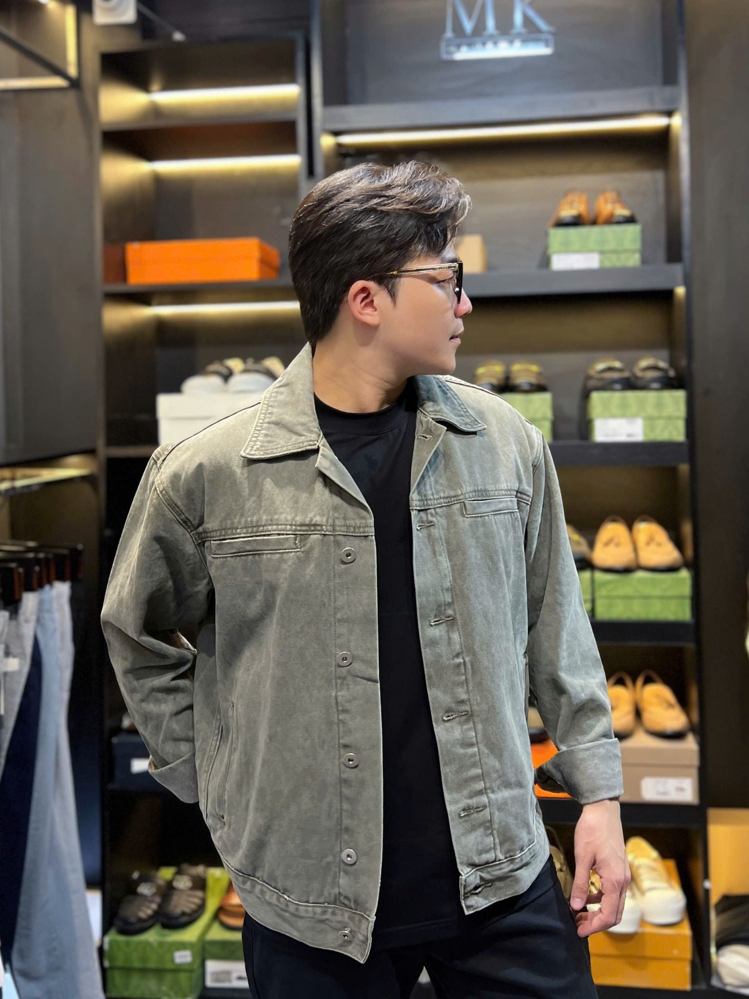  [ẢNH THẬT] Áo Khoác Denim Trơn Dáng Hàn N5603 