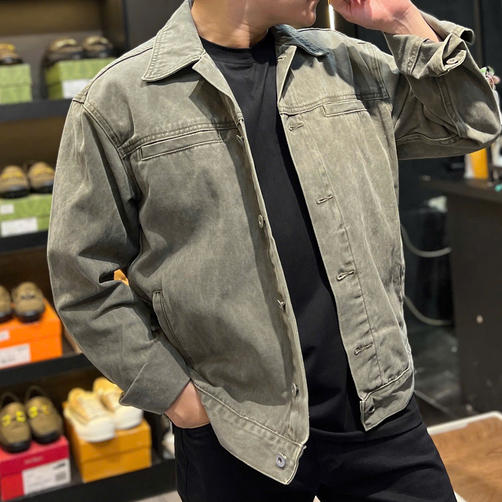  [ẢNH THẬT] Áo Khoác Denim Trơn Dáng Hàn N5603 