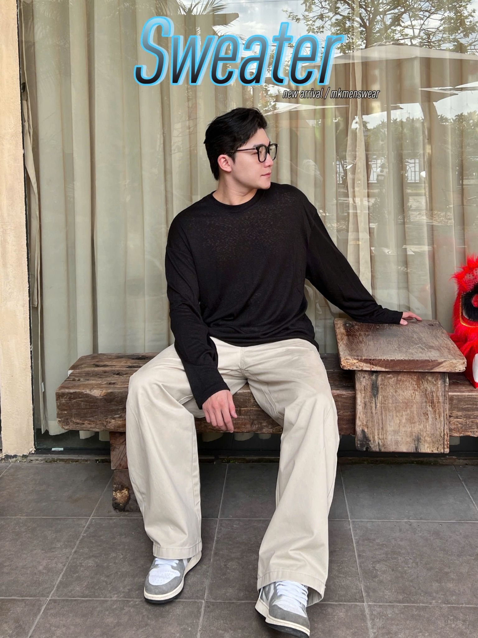  [ẢNH THẬT] Áo Dài Tay Len Trơn Nam 261 