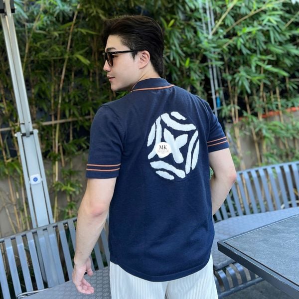  [ẢNH THẬT] Áo Len Ngắn Tay Nam Cúc Cài Hoạt Tiết 