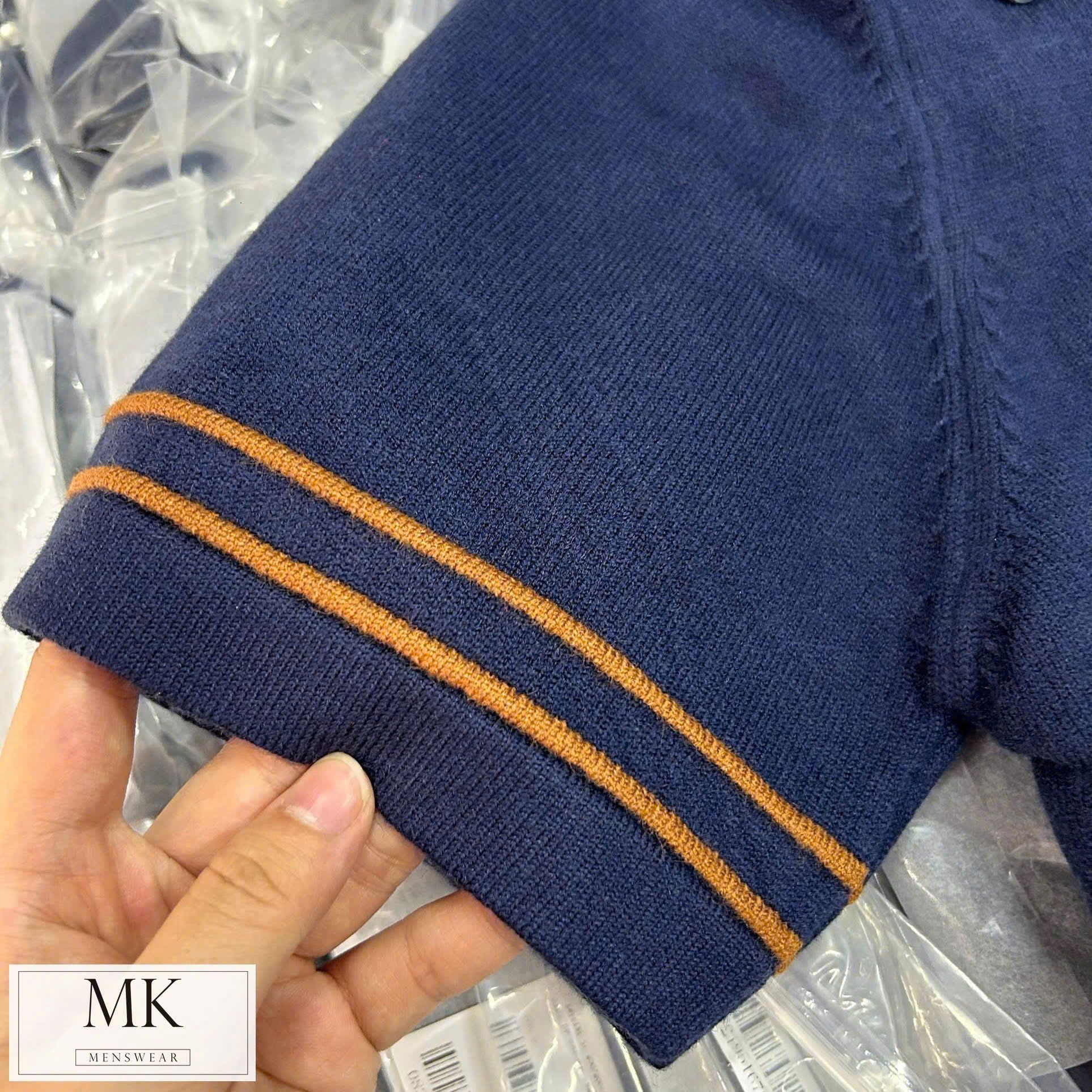  [ẢNH THẬT] Áo Len Ngắn Tay Nam Cúc Cài Hoạt Tiết 