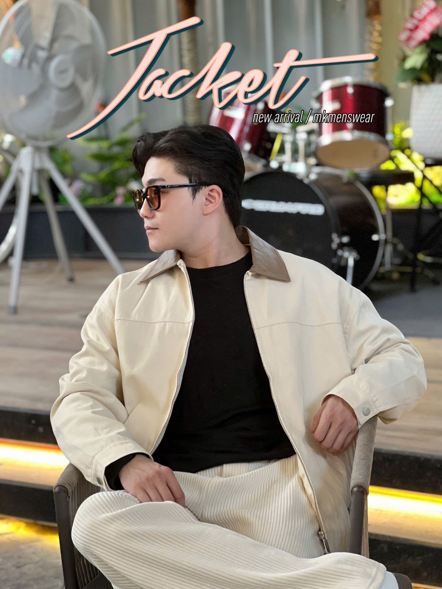  [ẢNH THẬT] Áo Khoác Kaki Nam Phối Cổ Da 8081 