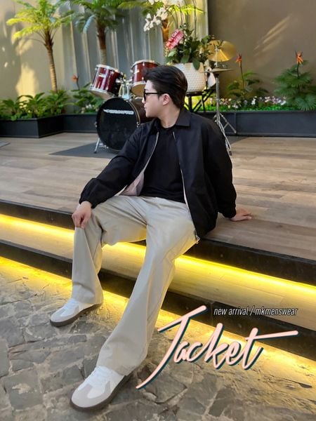  [ẢNH THẬT] Áo Khoác Kaki Nam Trơn Cổ Bẻ 25522 