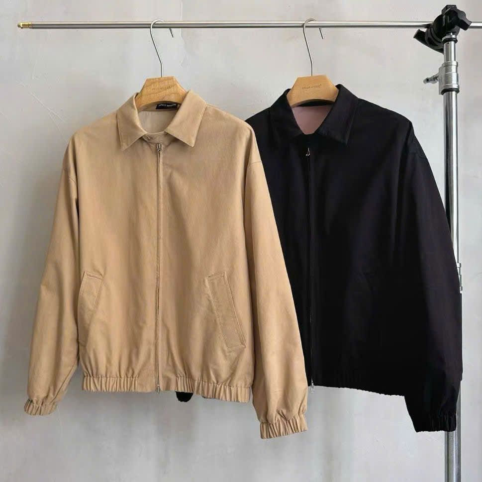  [ẢNH THẬT] Áo Khoác Kaki Nam Trơn Cổ Bẻ 25522 