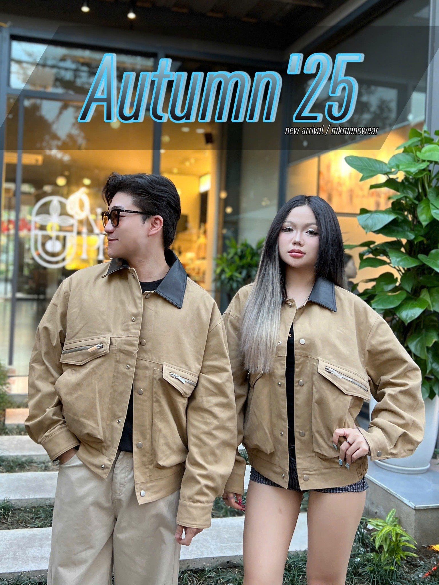  [ẢNH THẬT] Áo Khoác Jean Nam Phối Cổ Da 25517 