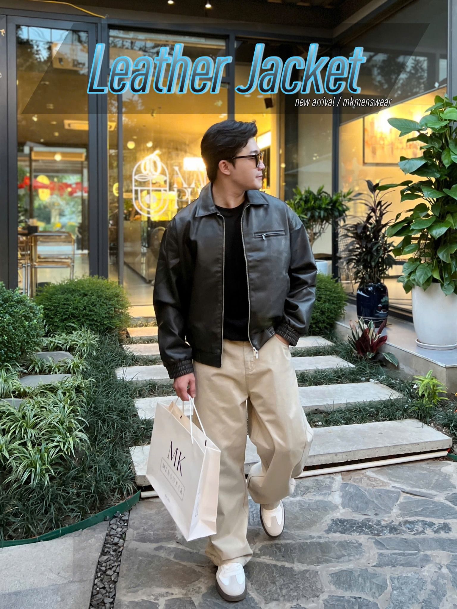  [ẢNH THẬT] Áo Khoác Da Nam Cao Cấp Túi Ngực Khoá 25519 