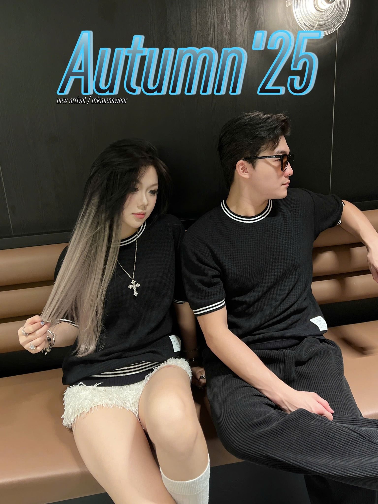  [ẢNH THẬT] Áo Len Ngắn Tay Nam Cải Cổ Và Tay 