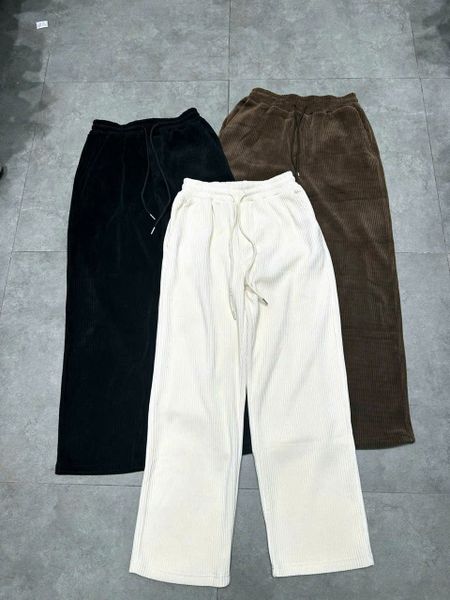  [ẢNH THẬT] Quần Nỉ Nhung Suông Nam Trơn 3097 