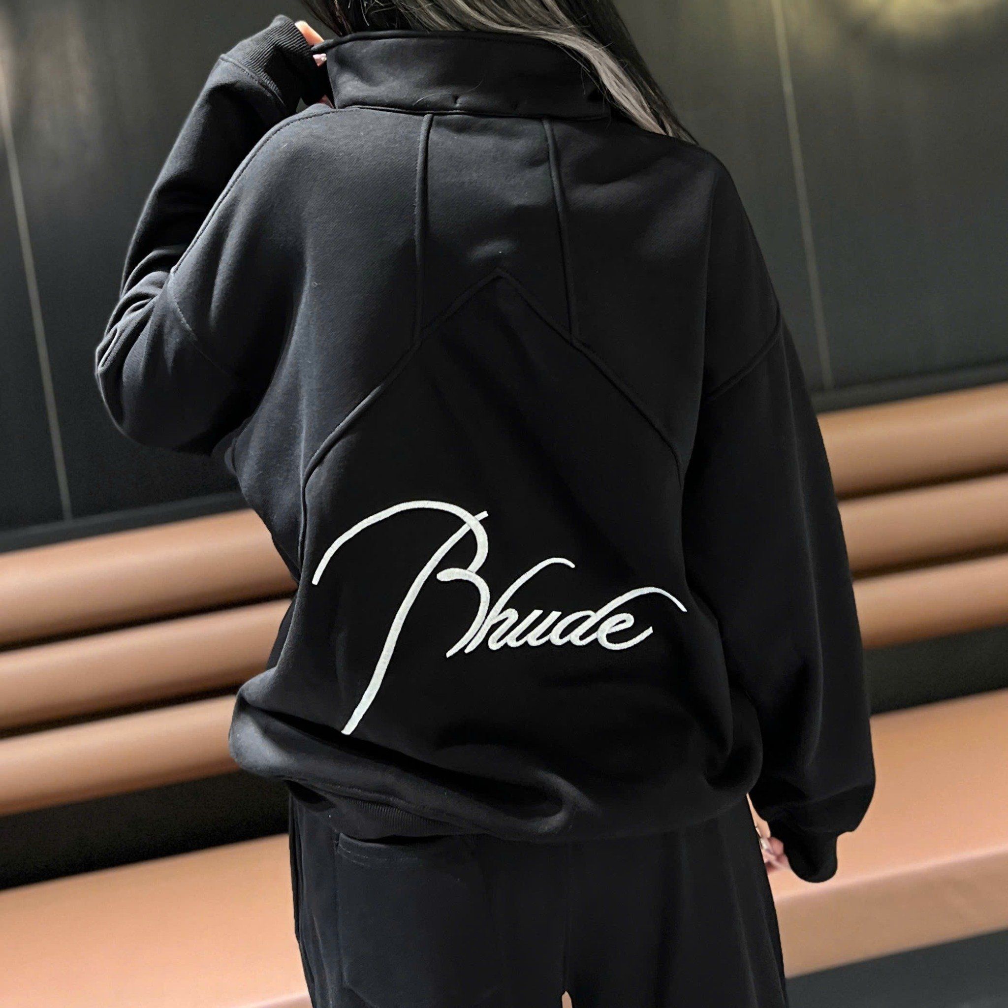  [ẢNH THẬT] Bộ Nỉ Dài Tay Nam Chữ Thêu Bhude 3375 