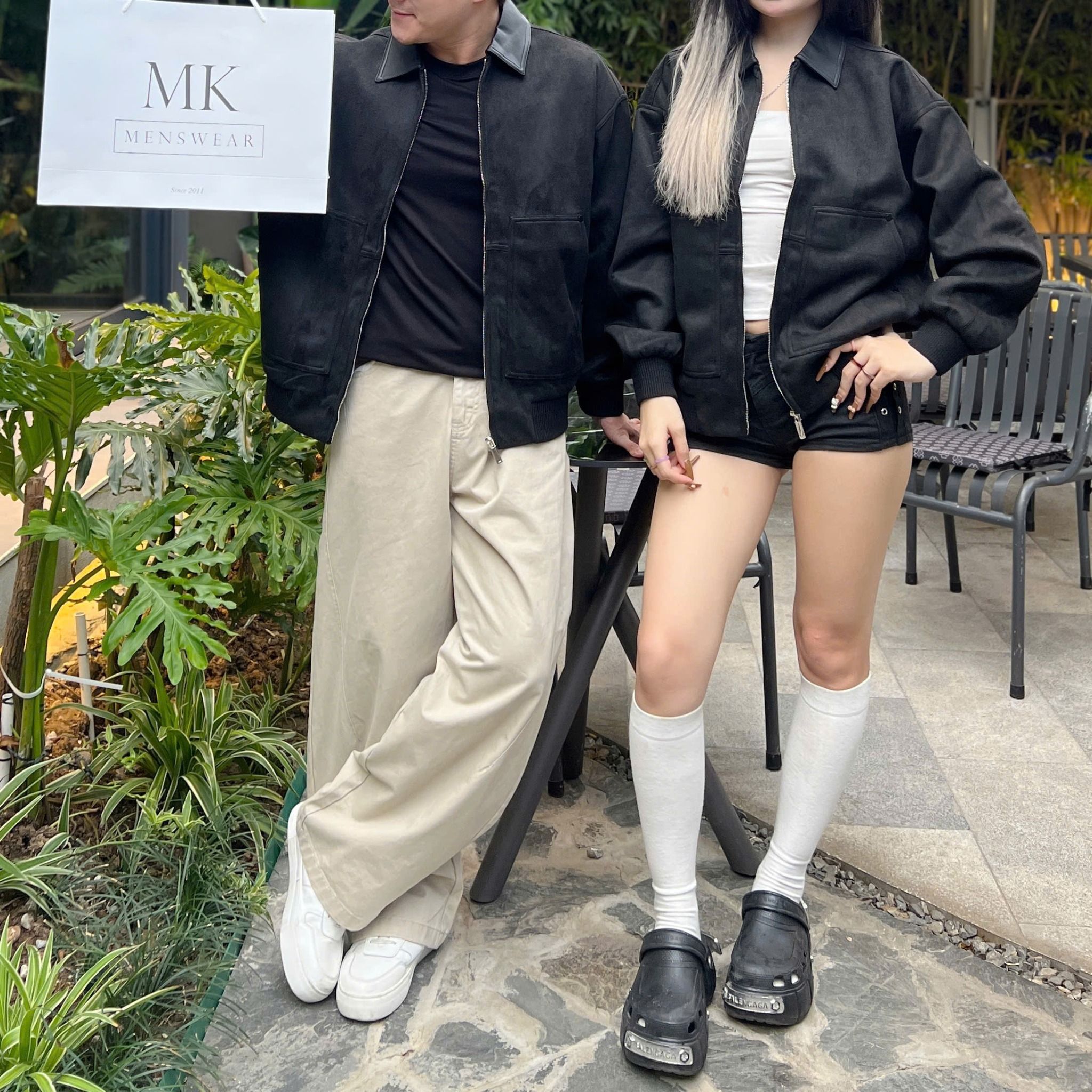  [ẢNH THẬT] Áo Khoác Da Lộn Nam Phối Cổ Da 8076 