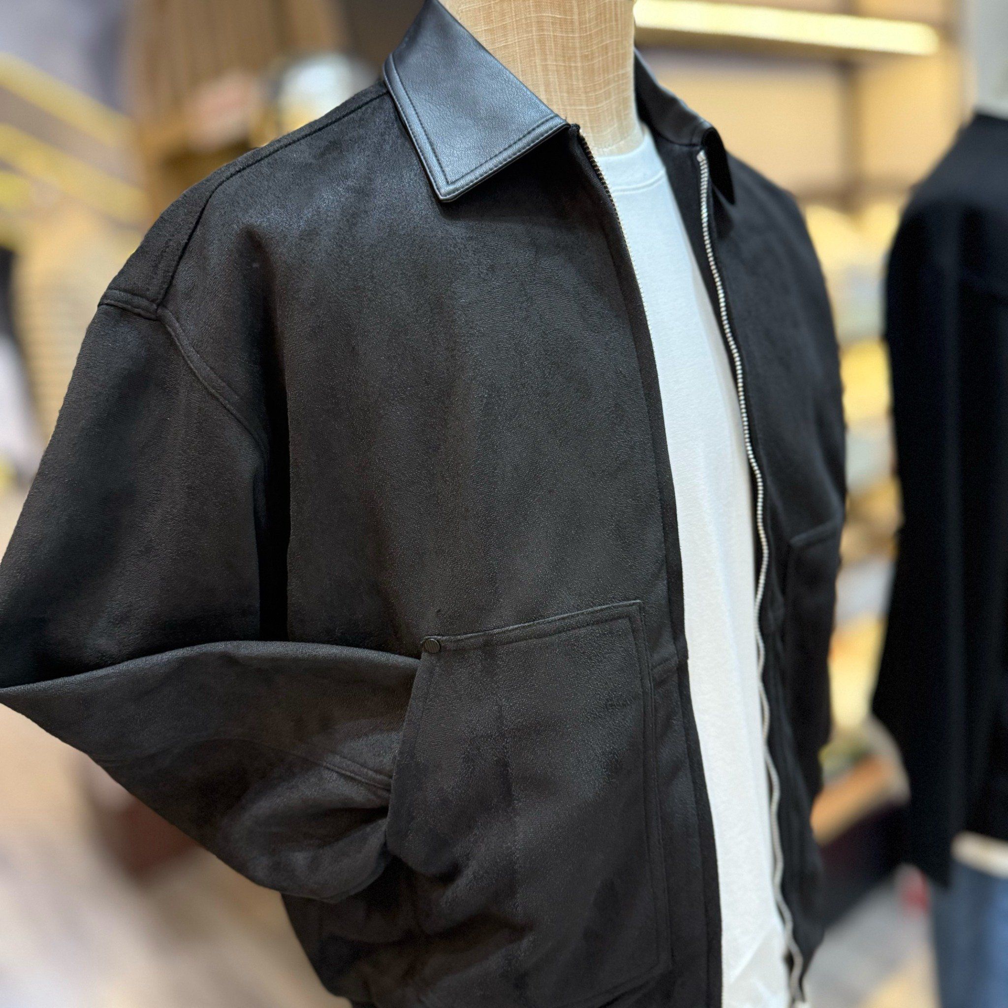  [ẢNH THẬT] Áo Khoác Da Lộn Nam Phối Cổ Da 8076 