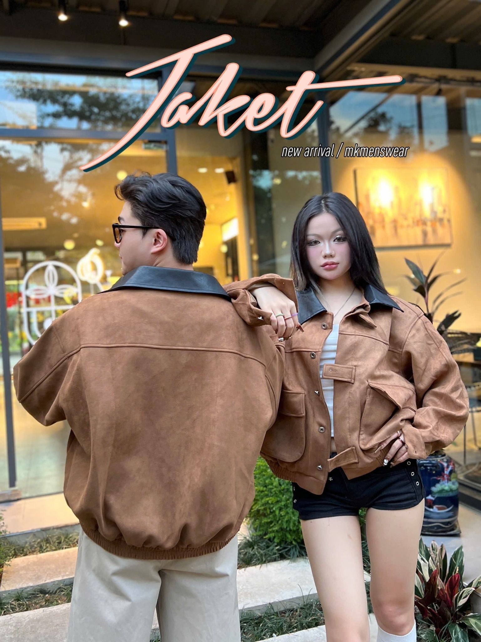  [ẢNH THẬT] Áo Khoác Da Lộn Nam Phối Cổ Da 2501 