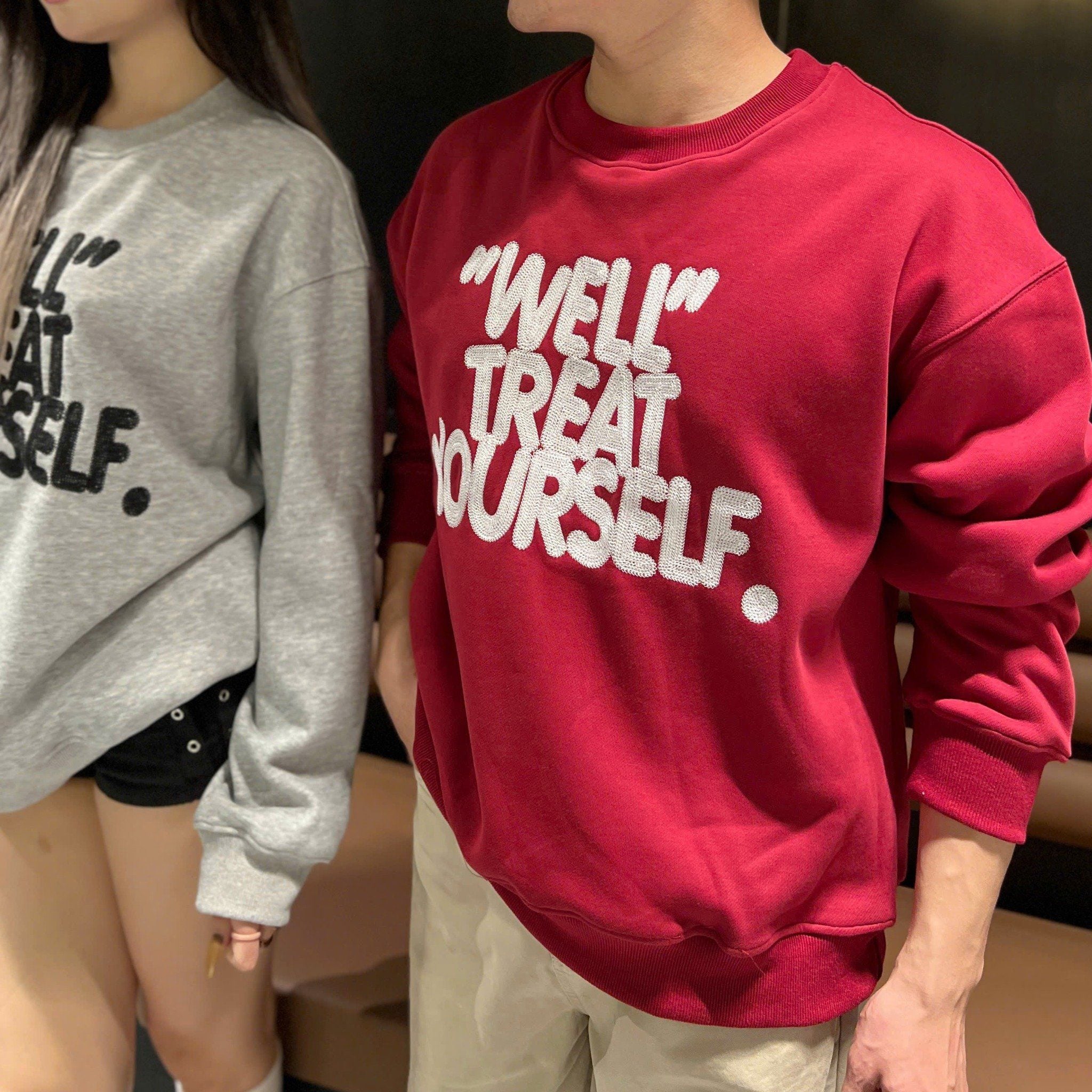  [ẢNH THẬT] Áo Nỉ Dài Tay Nam Thêu Chữ Ngực 3389 